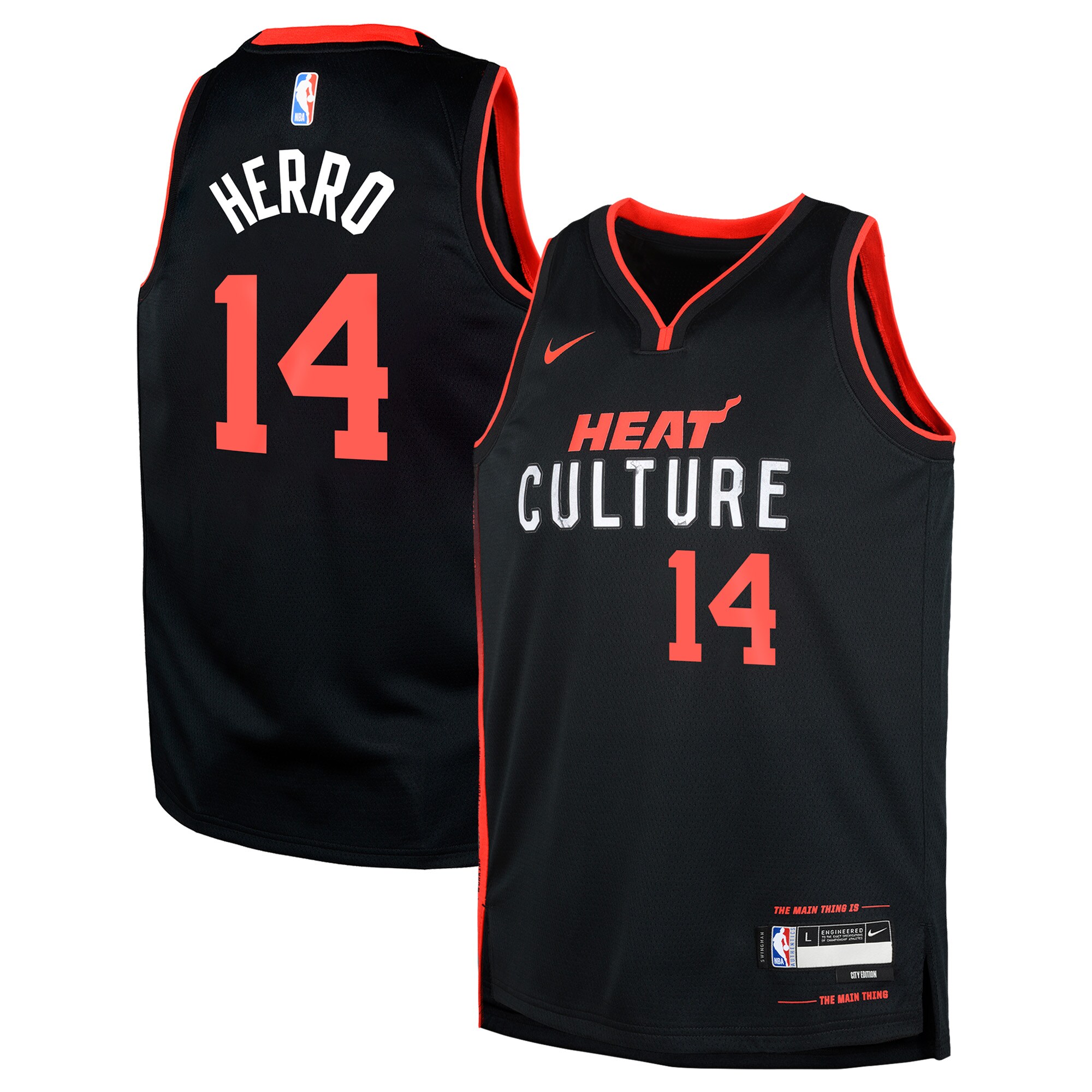 Tyler Herro Miami Heat Youth Swingman Replica Jersey – City Edition – Black