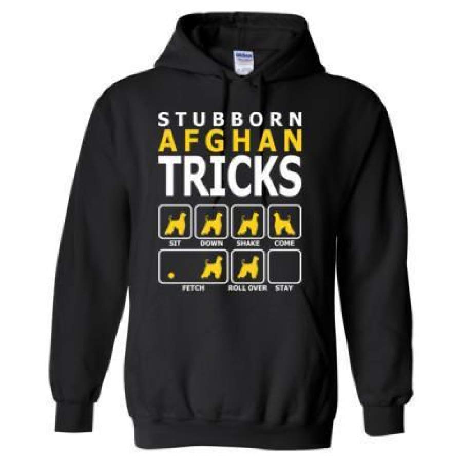 AGR Stubborn Afghan Hound Dog Tricks – Heavy Blend™ Hooded Sweatshirt