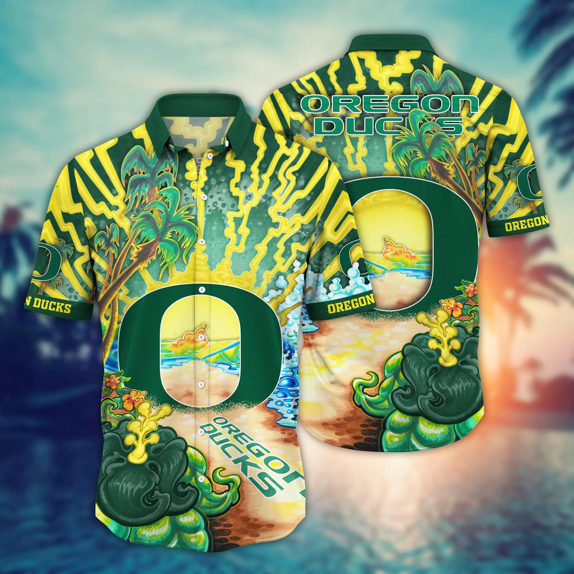 Oregon Ducks NCAA Hawaiian Shirt Pool Daystime Aloha Shirt