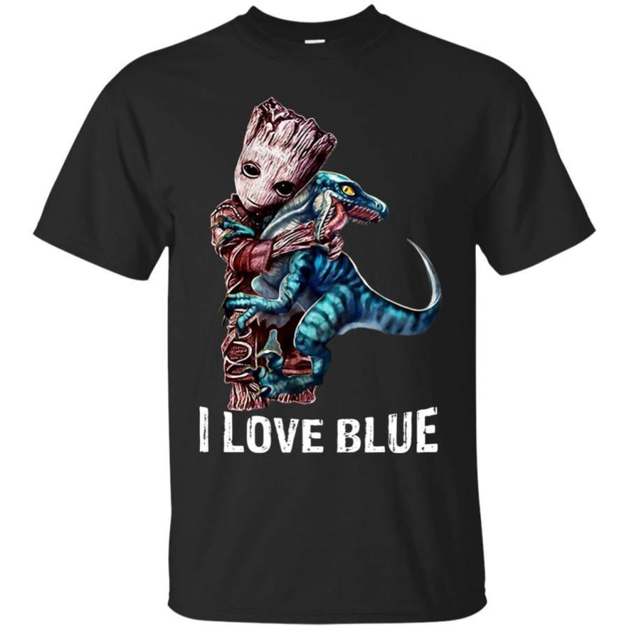 AGR Baby Groot hug love Blue Shirt G200 Gildan