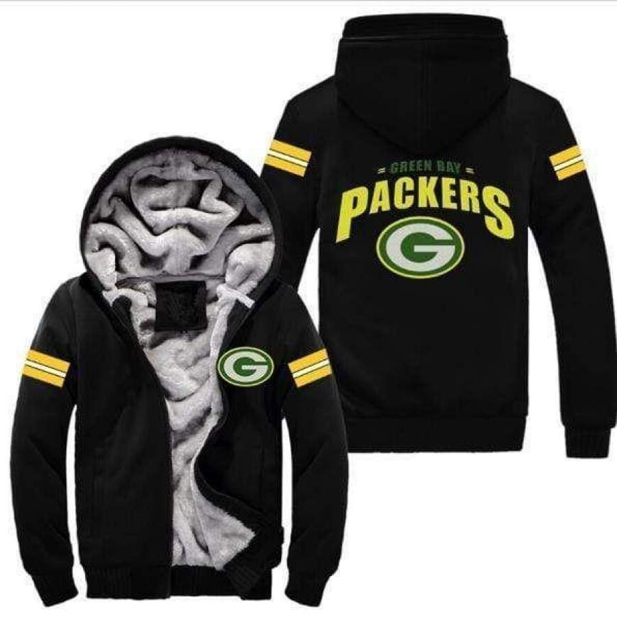 Green Bay Packers Winter Hoodie 3D Style791 All Over Printed