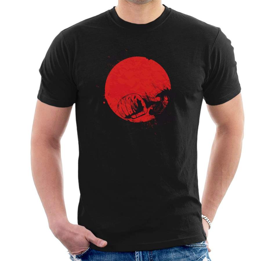 Red Sun Monkey D Luffy One Piece Men’s T-Shirt