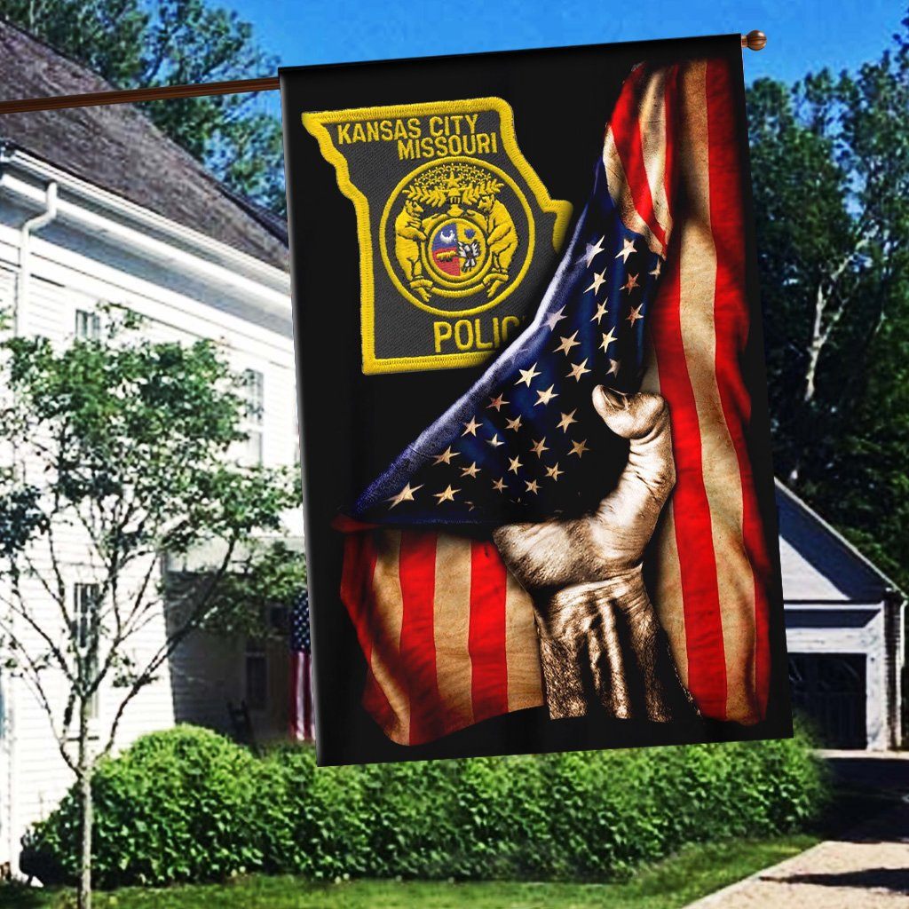 Kansas City Police Department Flag 3D Full Printing, Veteran Flag