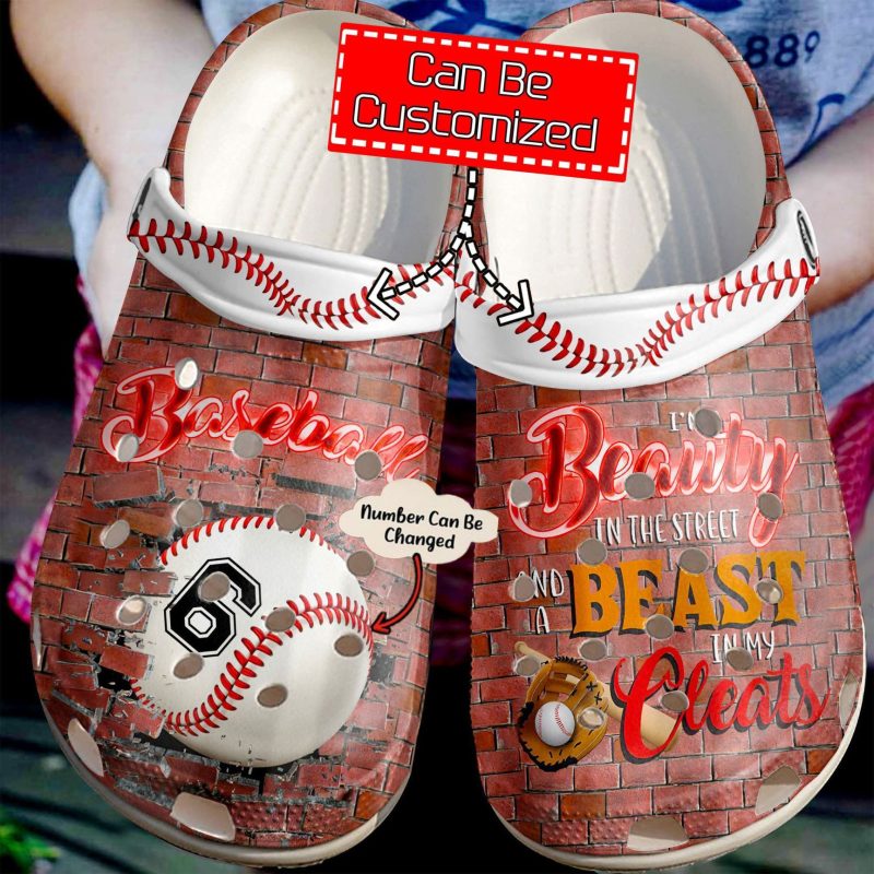 Baseball Personalized Beauty In The Street clog Shoes Baseball