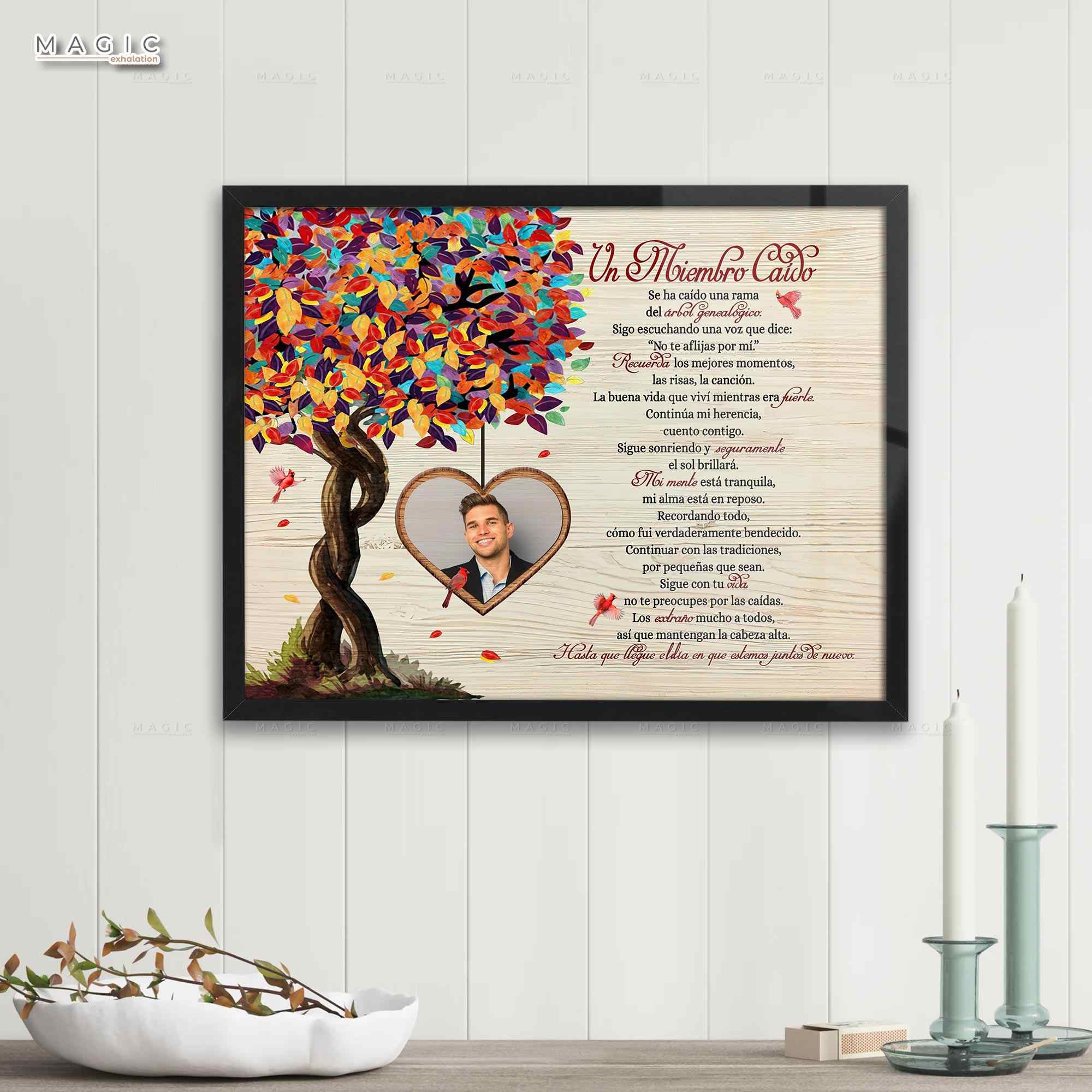 Un Miembro Caído Loss Of Brother In Heaven Memorial Spanish Canvas Gift ...