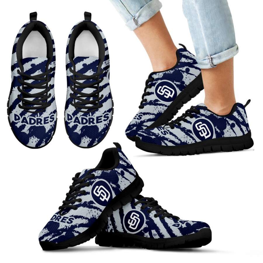 Stripes Pattern Print San Diego Padres Sneakers