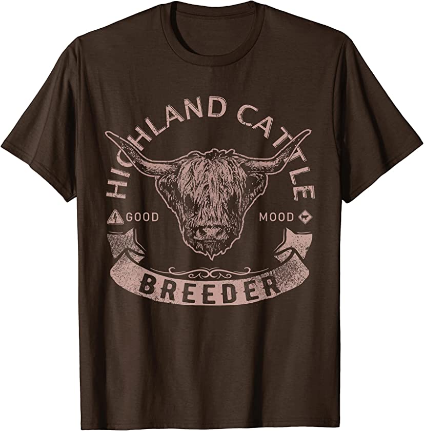 Vintage Highland Cattle Breeder & Scottish Cow Farmers Stuff T-Shirt