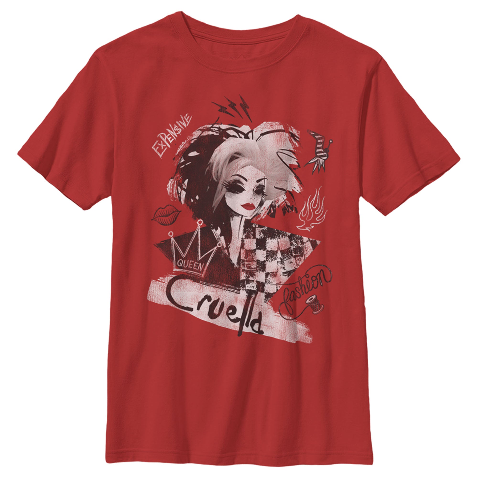 Cruella Boy’S Fashion Sketch  T-Shirt