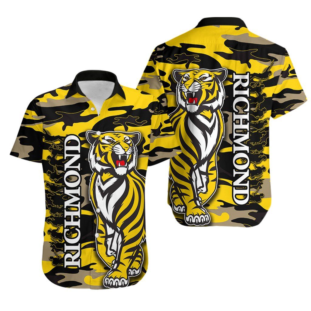 Richmond Tigers Hawaii Shirt Anzac Day Army Style Ha60073