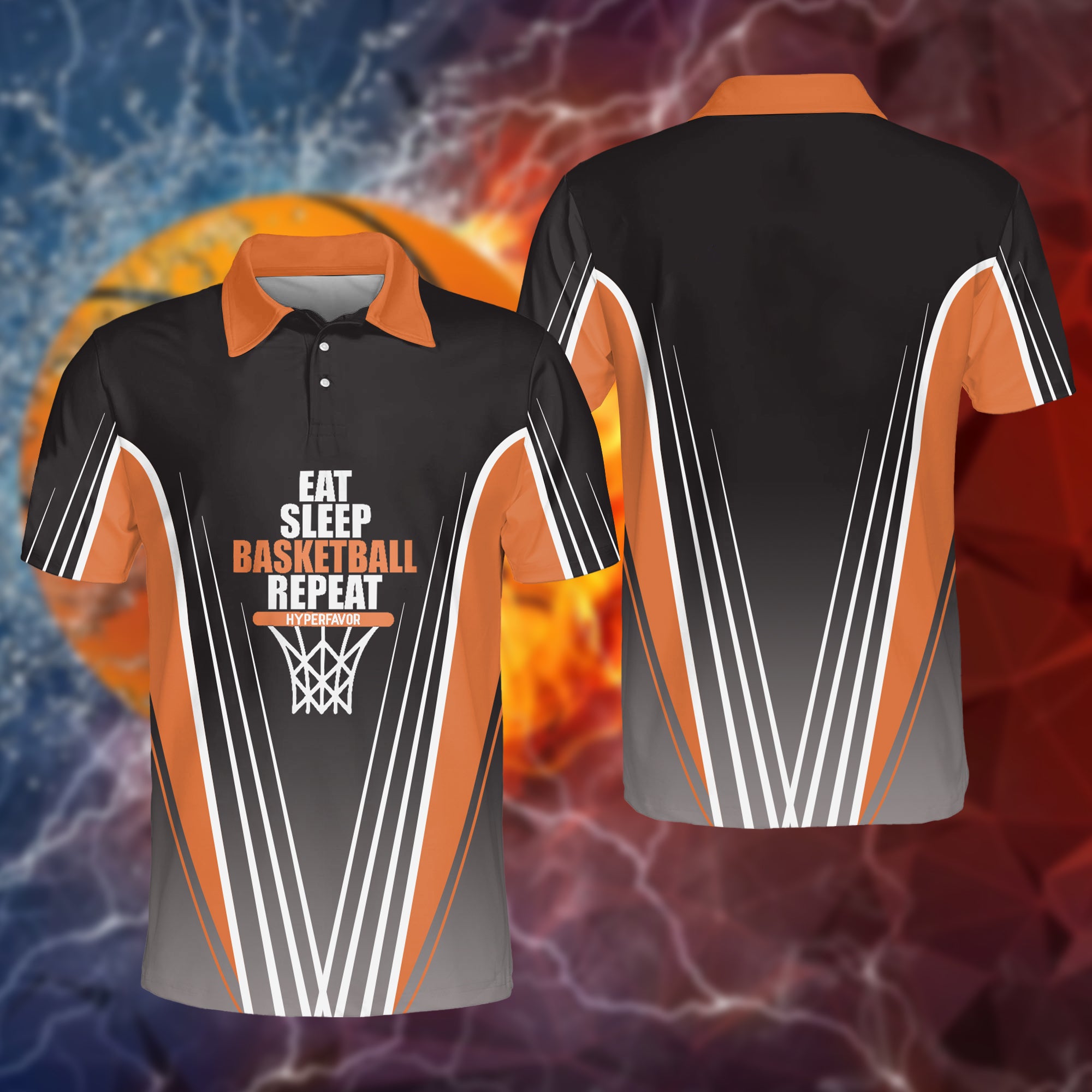 Eat Sleep Basketball Repeat Polo Shirt