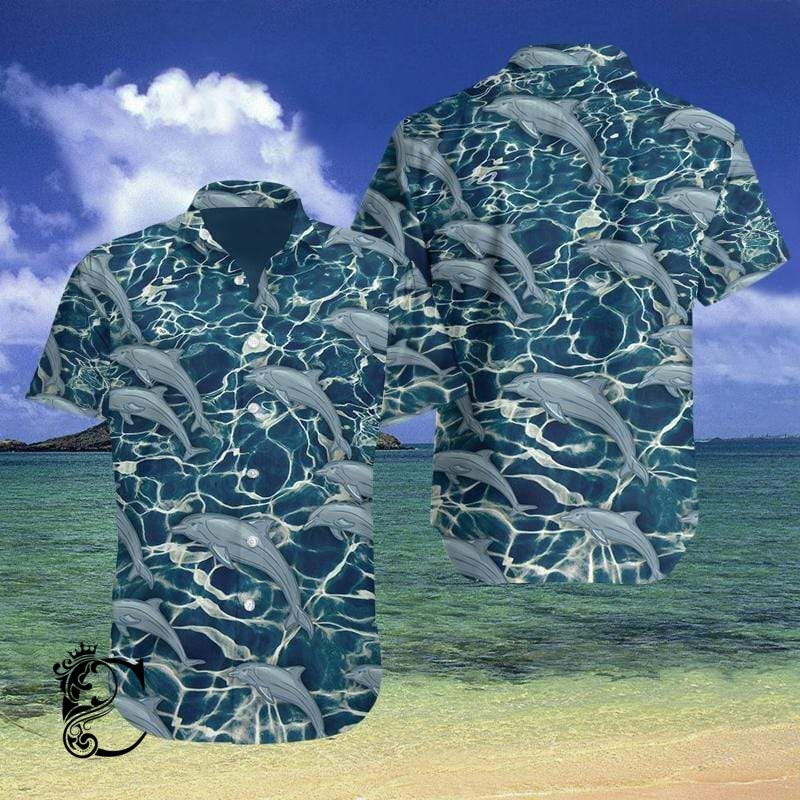 Cool Ocean Dolphin Lover Tropical Hawaiian Shirts 3D