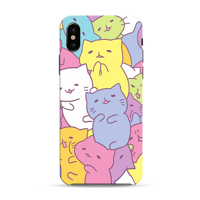 Candy Cute Cat Rainbow iPhone X 3D Case