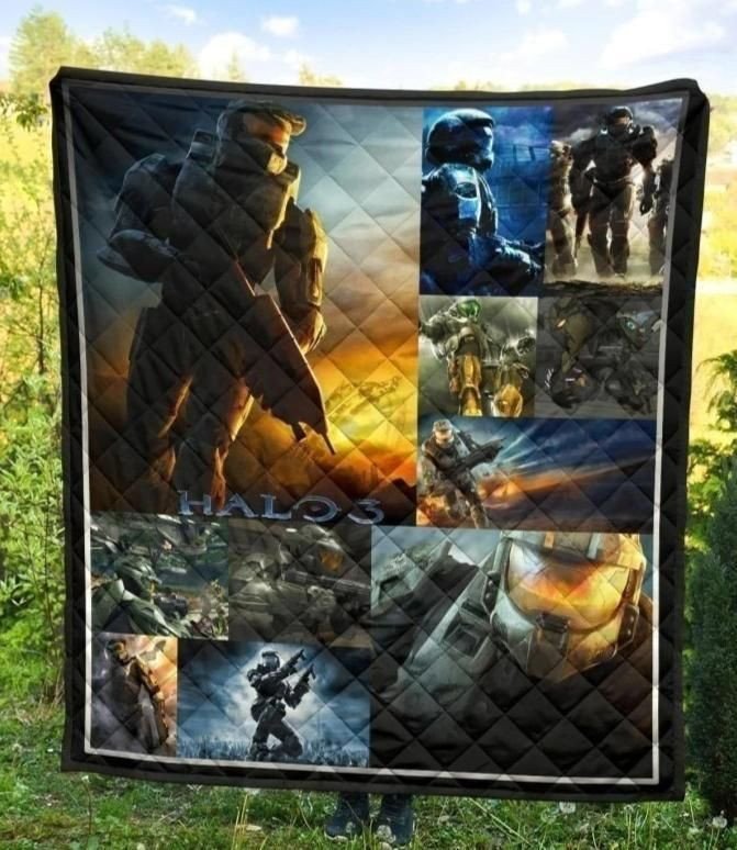 Halo 3 Game Lover For Fan Gift Idea Quilt Blanket