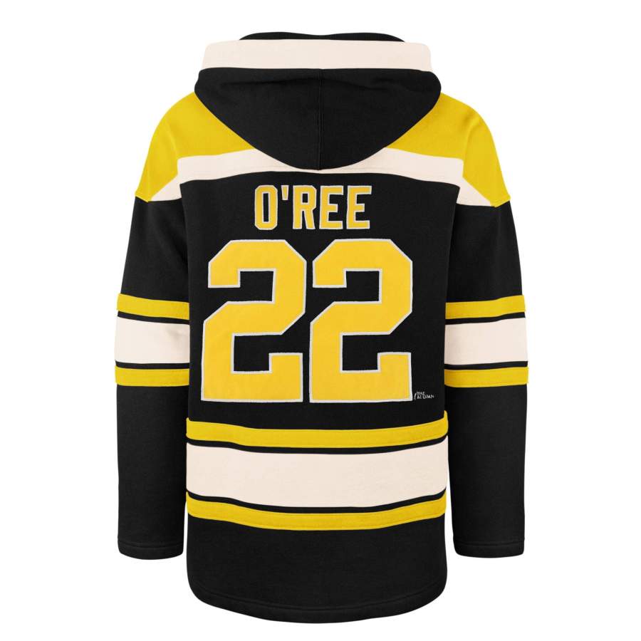 Boston Bruins Willie O’Ree Vintage ’47 Lacer Hoodie Unisex 3D All Over Print