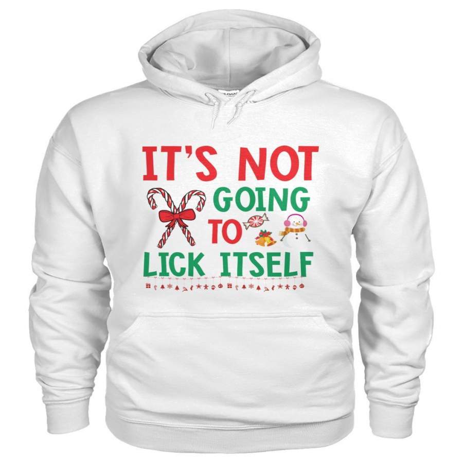 Christmas Its Not Going To Lick Itself Candy Cane Hoodie