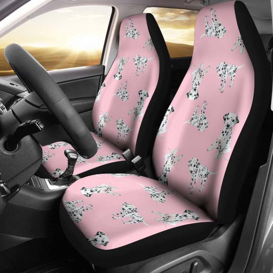 Puppy Dog Dalmatian Pattern Print Universal Fit Car Seat Cover