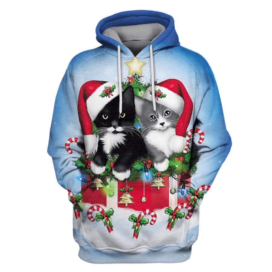 CATS MERRY CHRISTMAS Custom T-shirt – Hoodies Apparel