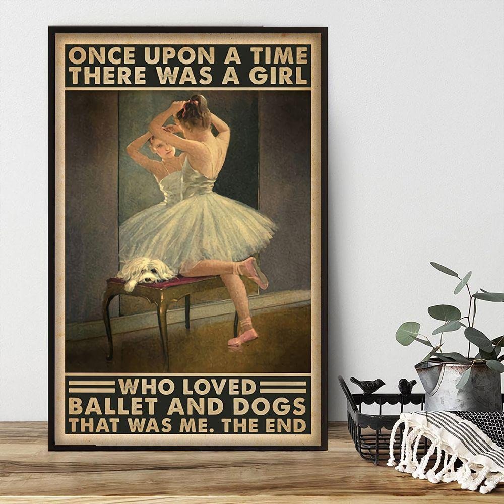 A Girl Who Loved Ballet And Dogs Poster  Home Décor Gift For Women Girl Friend Cousin – Gigo Smart