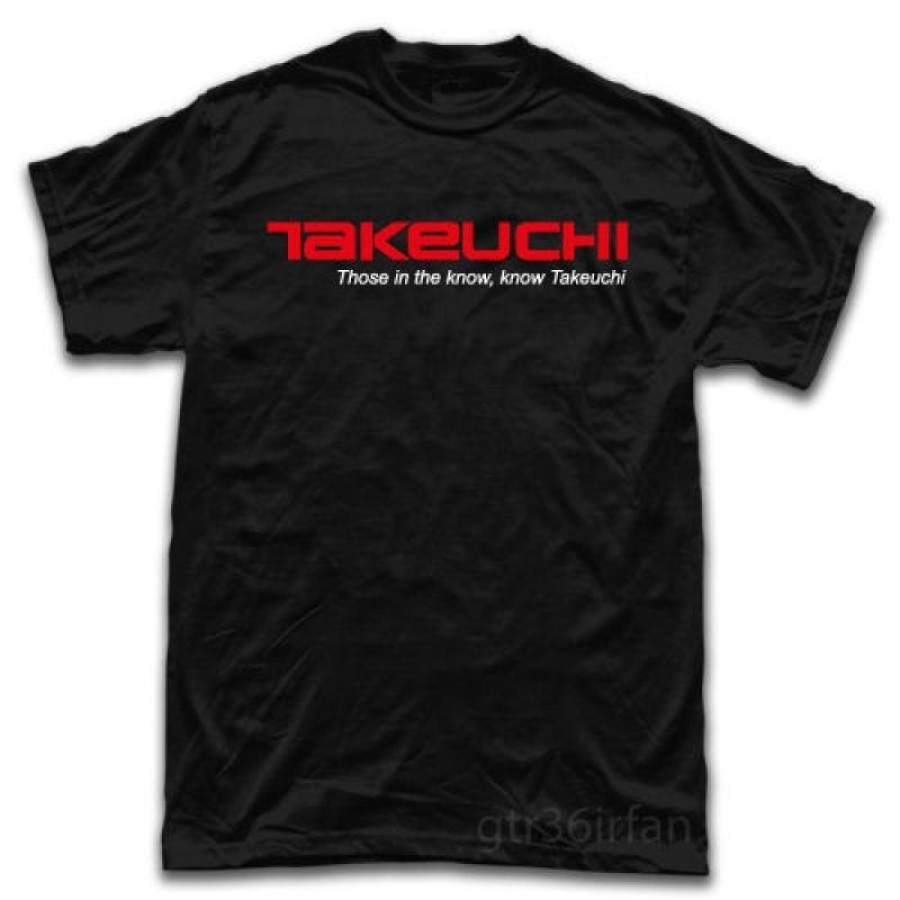 Mens Takeuchi Excavator Construction Machinery Black T-Shirt