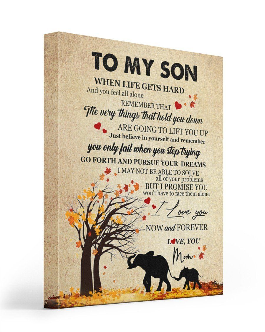 You Only Fail When You Stop Trying Elephant Mom Gift For Son Matte Canvas