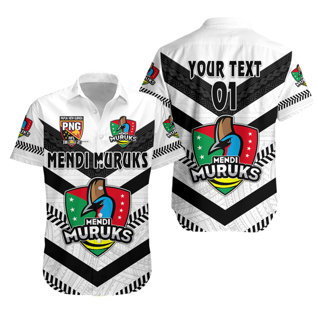 (Custom Personalised) Papua New Guinea Prk Mendi Muruks Hawaiian Shirt Rugby Polynesian – White, Custom Text And Number Lt8