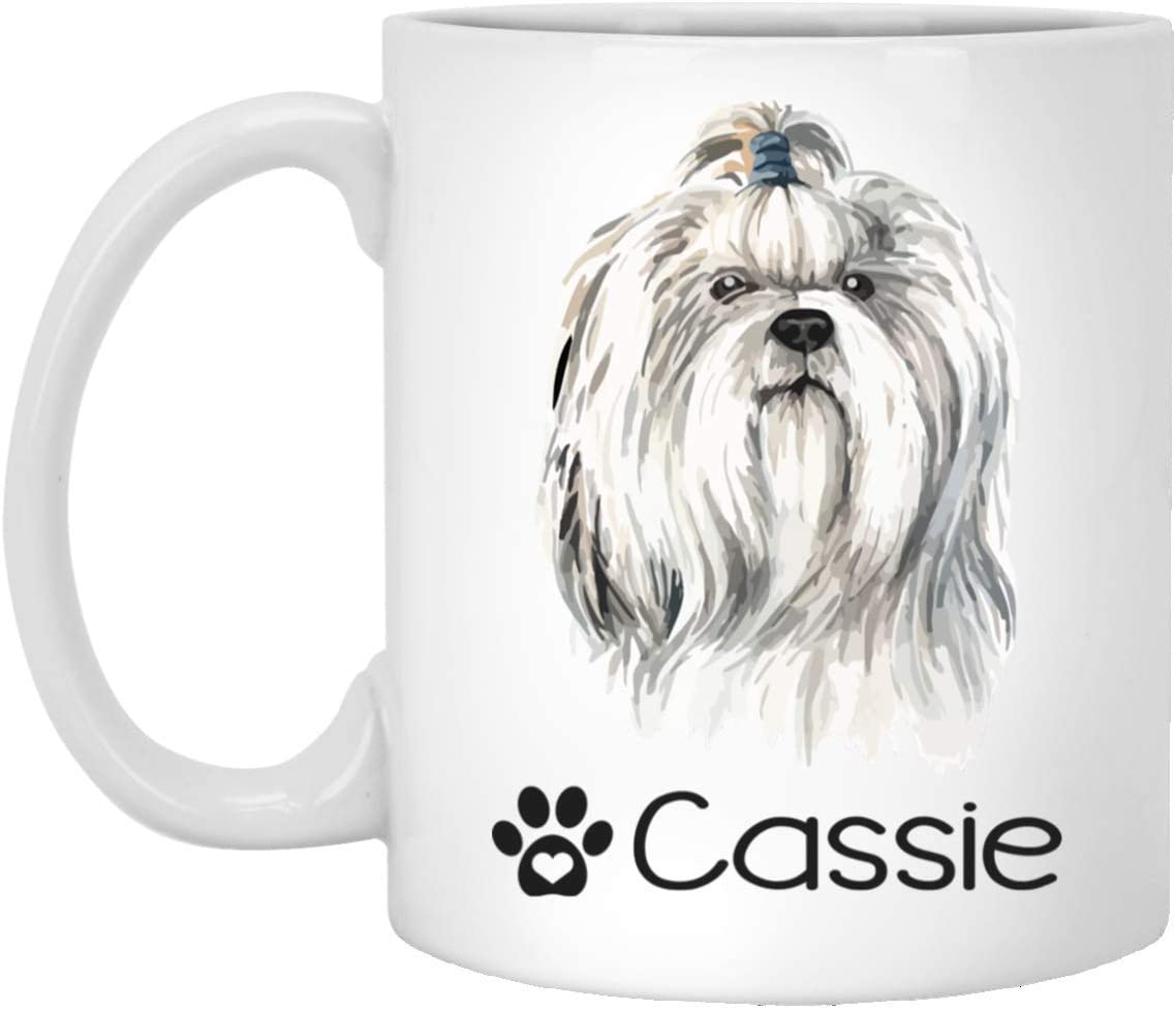 Personalized Shih Tzu Dog Mug – Pet Owner Gifts For Women – Gifts For Dog Lover – Shih Tzu Mom Dad Mugs – Dog Cups 15Oz