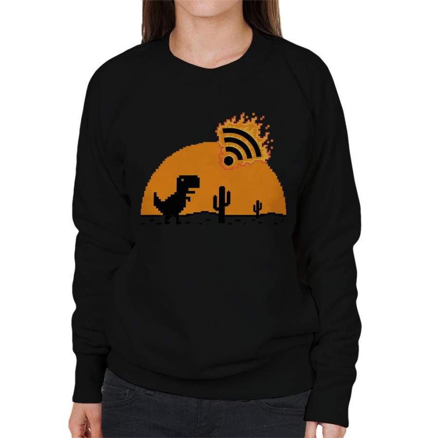 The Lost Wifi Dinosaur Women’s Sweatshirt