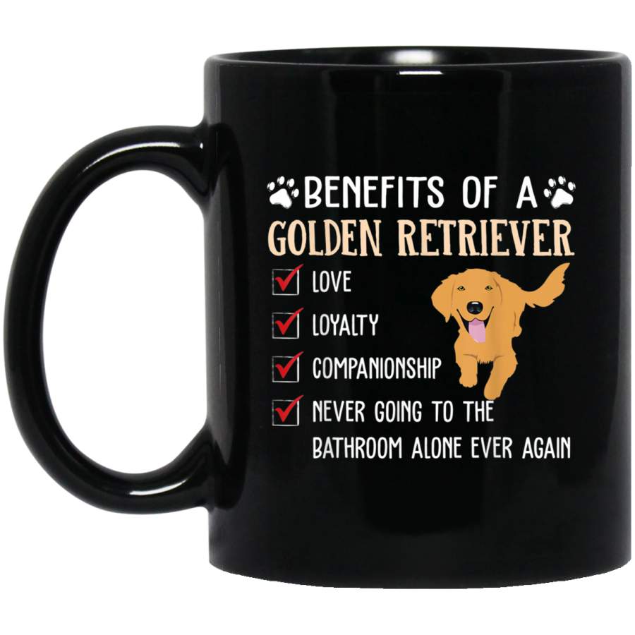 Benefits Of A Golden Retriever Apparel Puppy Dog Owners Mug