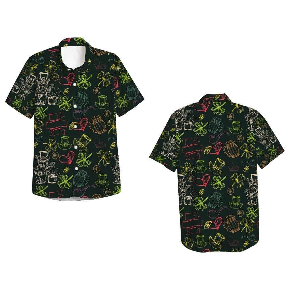 Happy St Patricks Day Irish Seamless Pattern Hawaii Shirt For Men Women Adult Ha96912