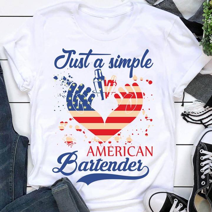 Just A Simple American Bartender Standard Men T-shirt