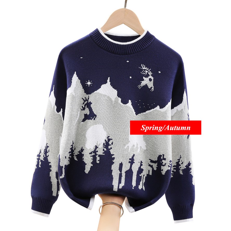 Boys Knitted Sweater 2022 Autumn Winter Kids Thicken Warm Pure Cotton Pullovers Children’s Age 4-15 Years Christmas Clothes alx