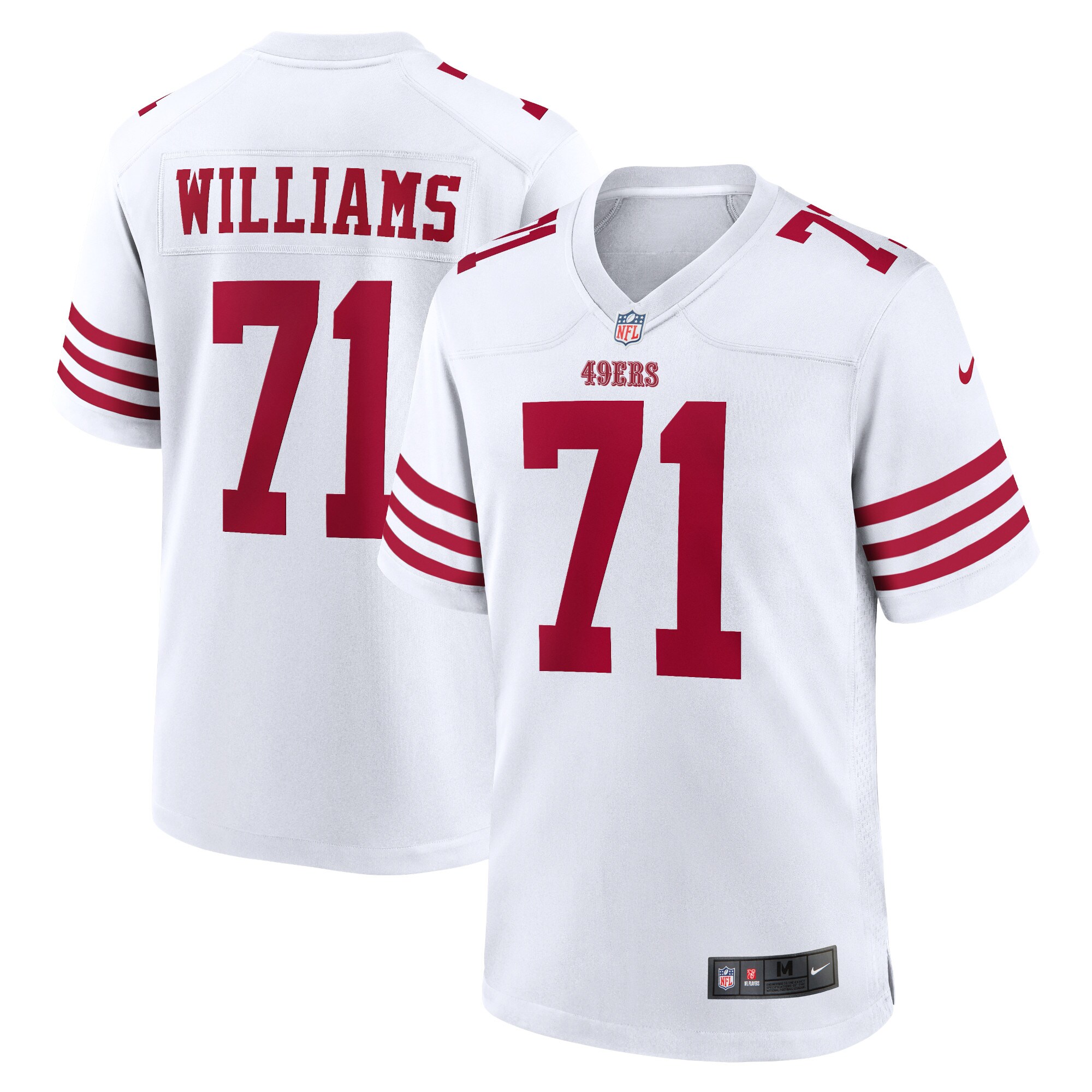 Men’s San Francisco 49ers Trent Williams White Player Game Jersey