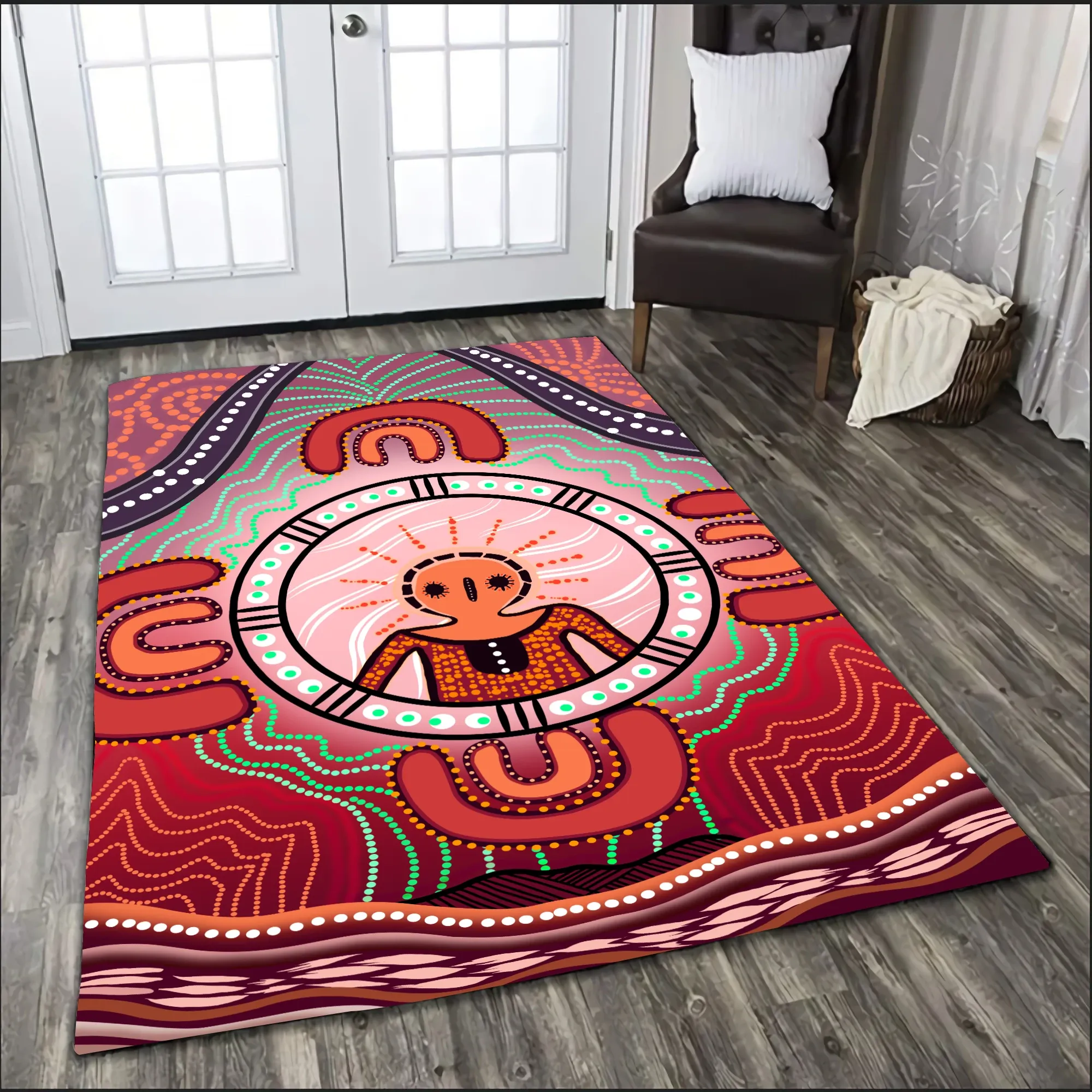 Africa Culture African Patterns Pink Color Rug