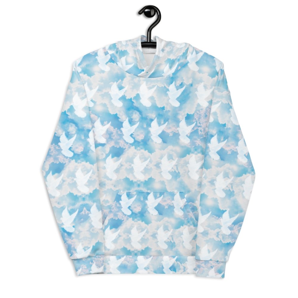 Peace White Doves Unisex Hoodie