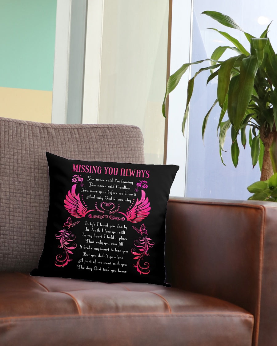 Missing You Always Square Pillow, Best Mother S Day Gift Ideas, Thank You Gifts For Mother S Day, Mother’S Day Gift For Mom