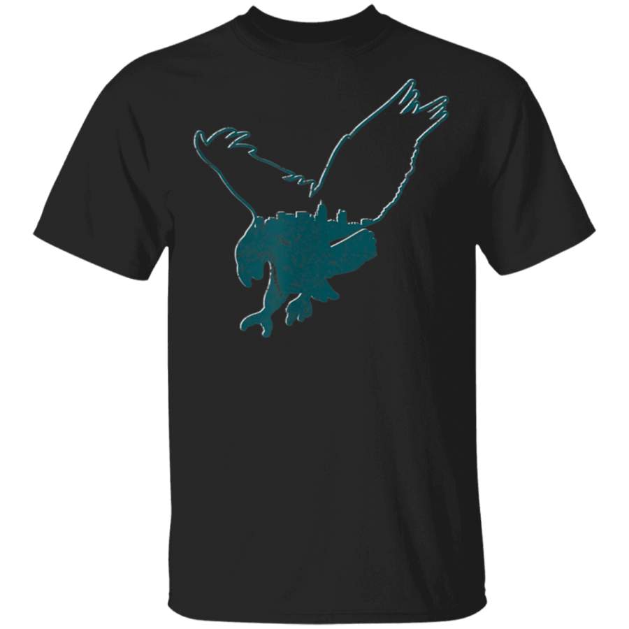 Vintage Philadelphia City Skyline Flying Eagle Silhouette TShirt Philadelphia Eagles T Shirt