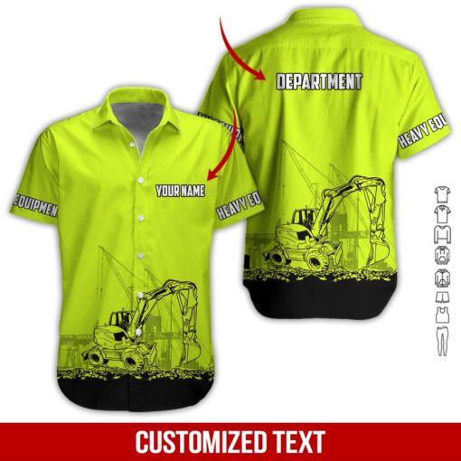 Heavy Equipment Custom Name Hawaii Shirt For Men Women Ha32661