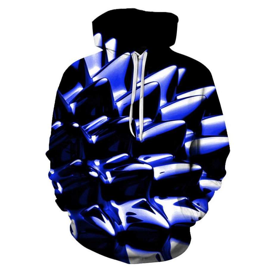 3D Abstract Pattern Hoodie All-Over Print Pullover Sweatshirt