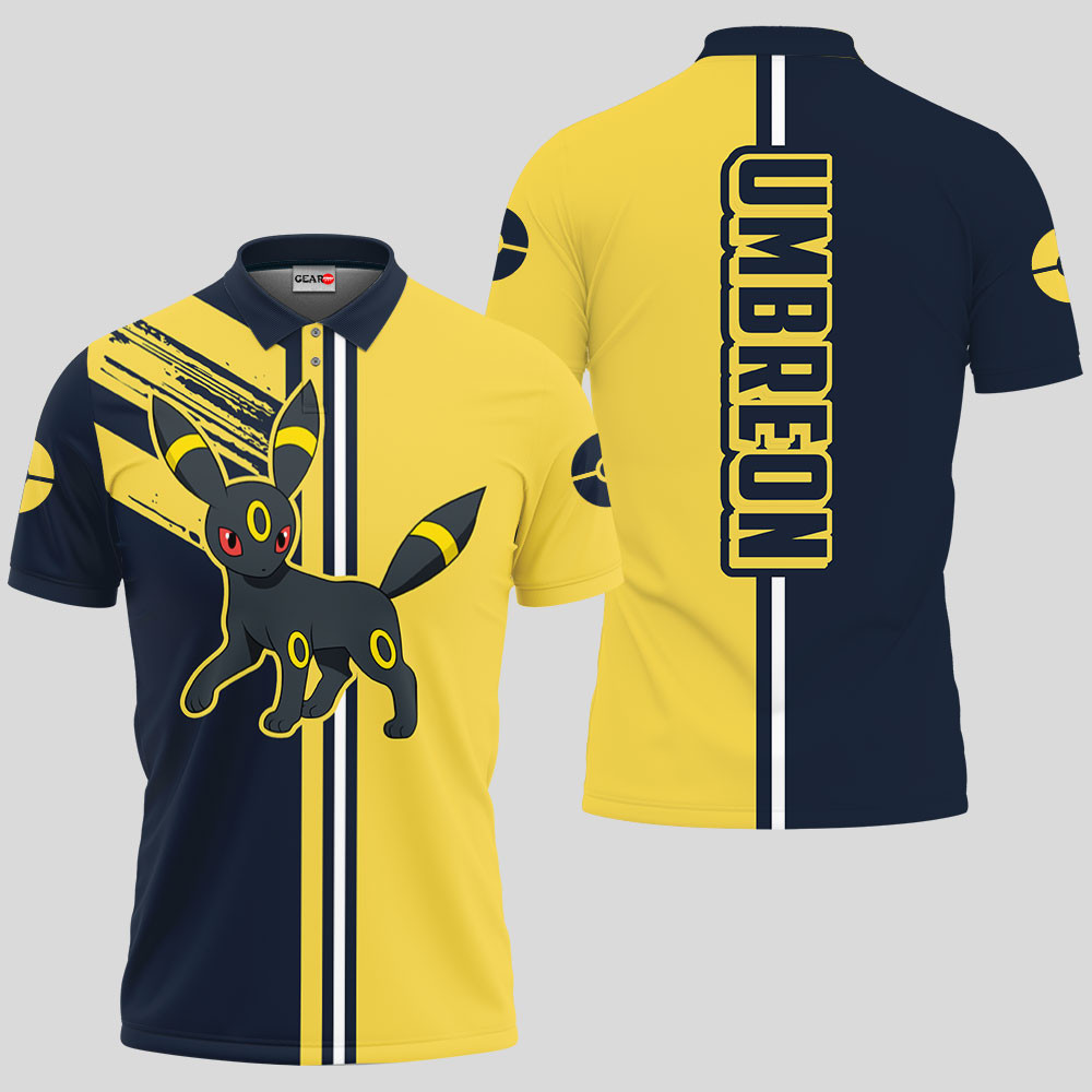 Umbreon Polo Shirts Custom Pokemon Anime Merch Clothes