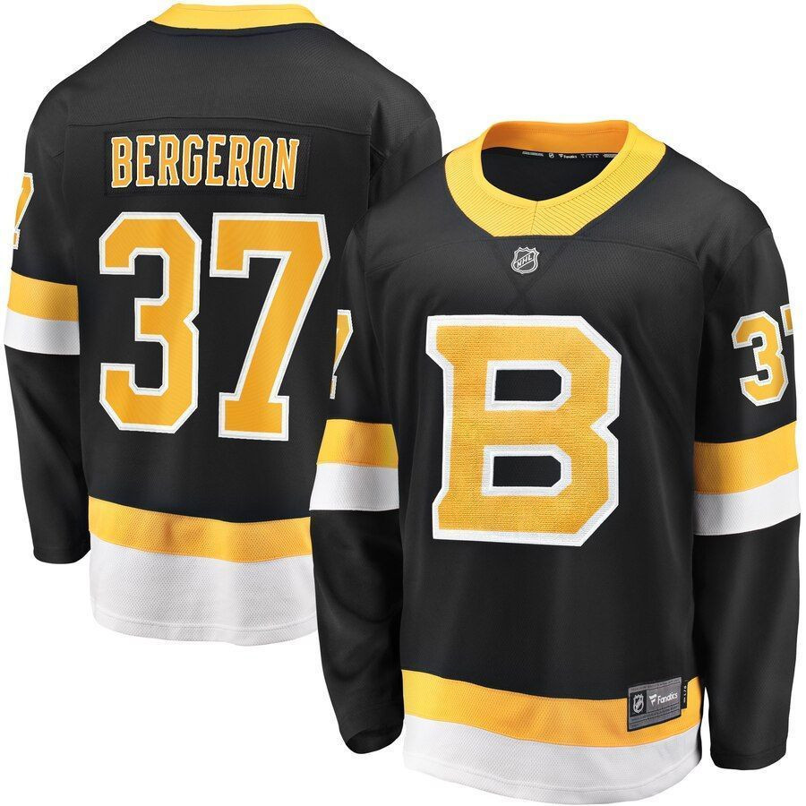 Patrice Bergeron Boston Bruins Fanatics Branded Alternate Premier Breakaway Player Black 3D Jersey