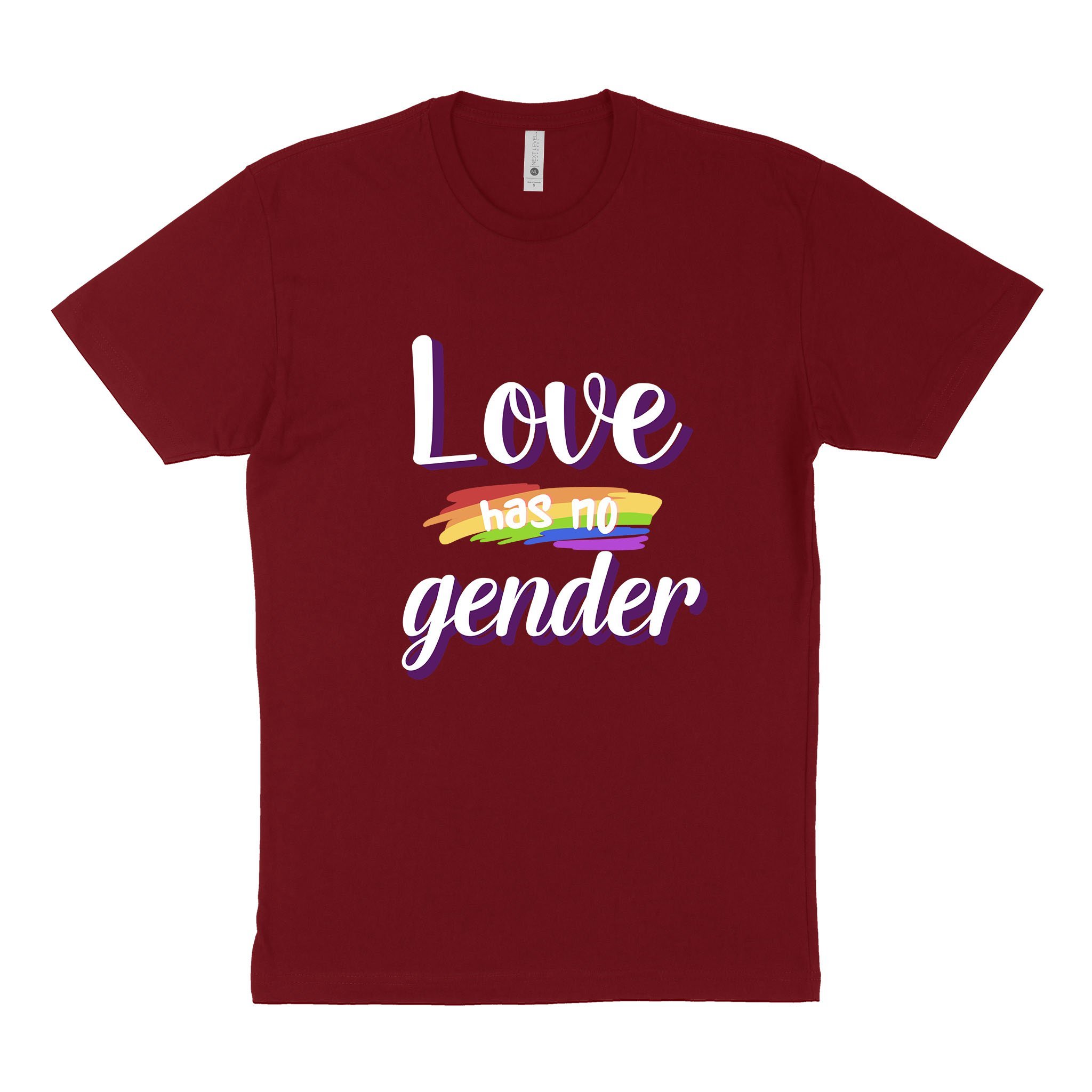LGBT Unisex’s Graphic Tees, LGBT Fashion Designs, Graphic Unisex T-Shirt, Husband Wife Personalized Gifts, Love Has No Gender Next Level 3600 Unisex T-Shirt