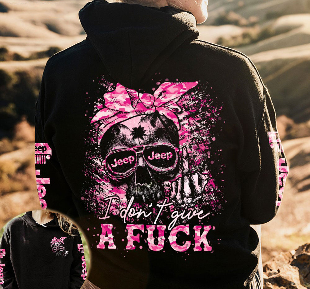 Pink Camo Jp Girl Skull Hoodie 3D