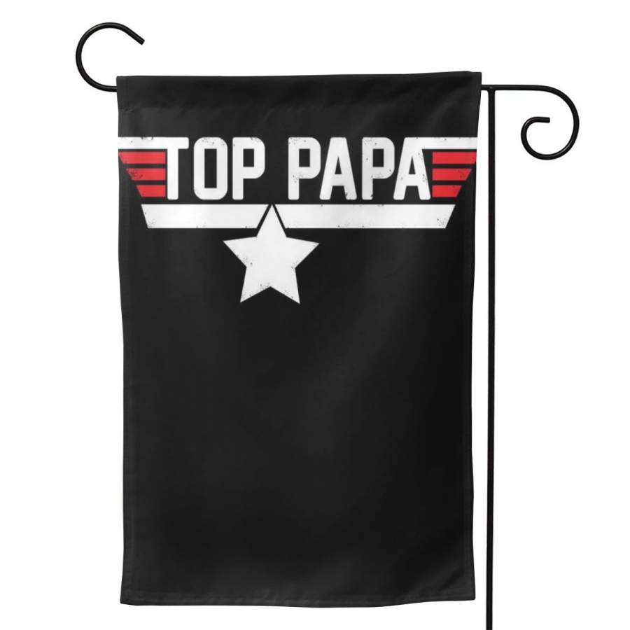 2 Pcs Garden Flag Top Papa Horizontal Poster 12.5″x18″ -Mothers Day, Birthday Gifts for Mom, Dad, Wife, Husband, Daughters, Grandma, Friends