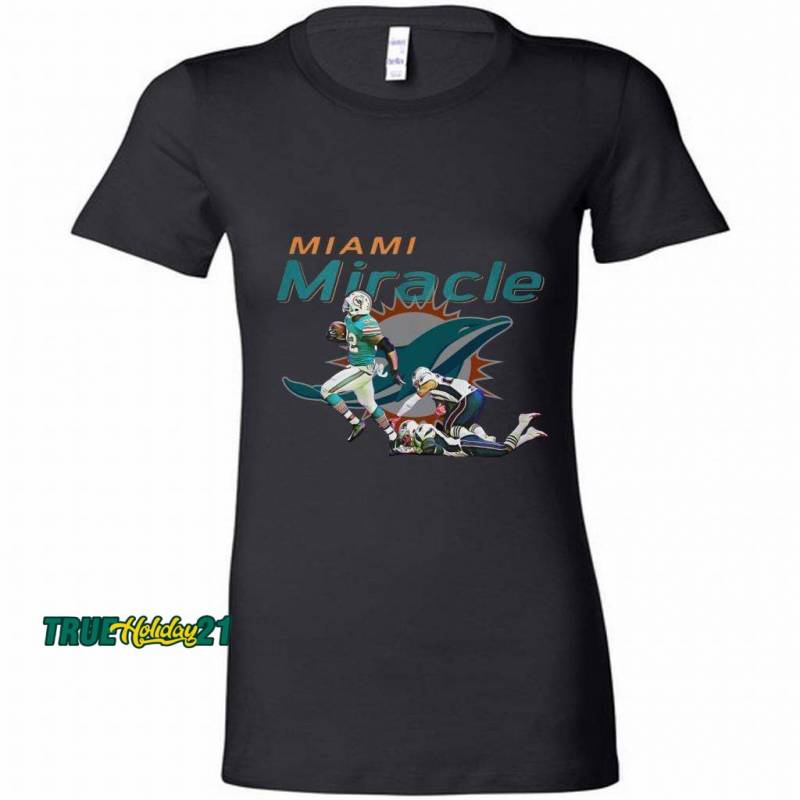 The Miami Miracle Kenyan Drake Beats The Patriots Bella Ladies Tee