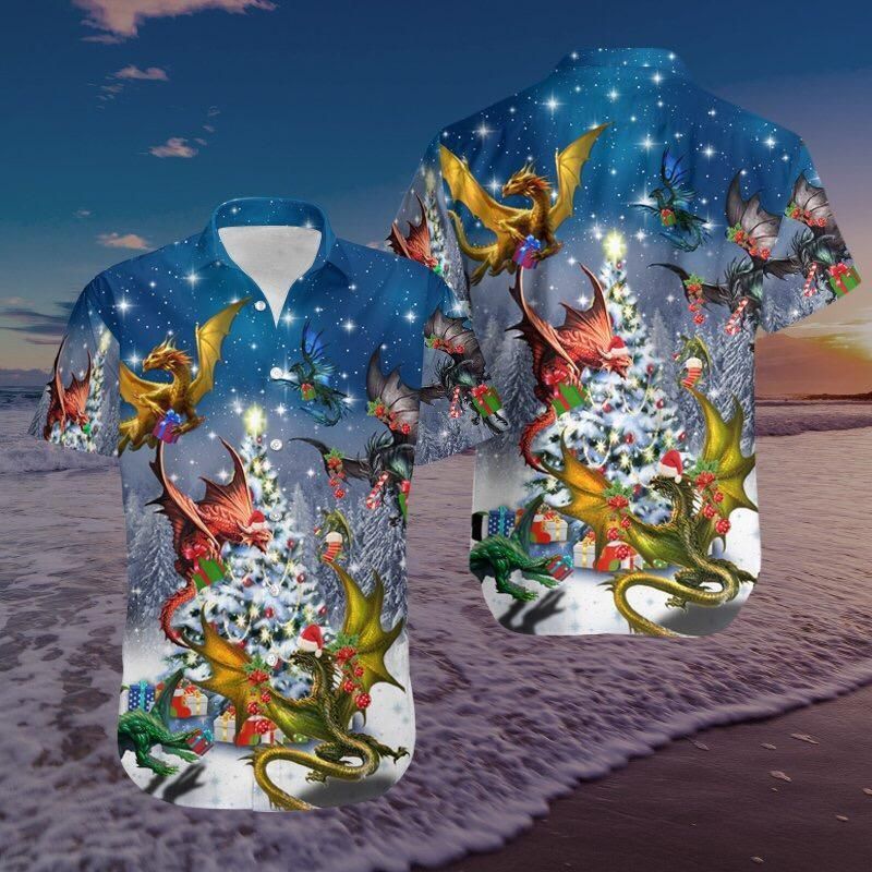 Shop From 1000 Unique Amazing Dragons Merry Christmas Hawaii Aloha Shirts V Ha62102