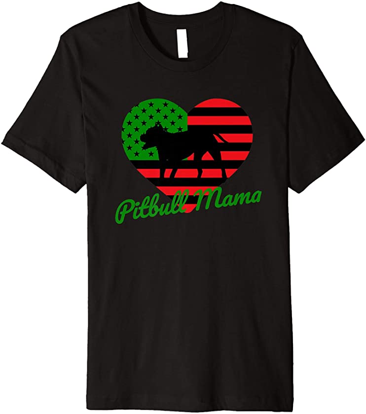 Pitbull Owner Pan African American Flag Design Juneteenth Premium T-Shirt