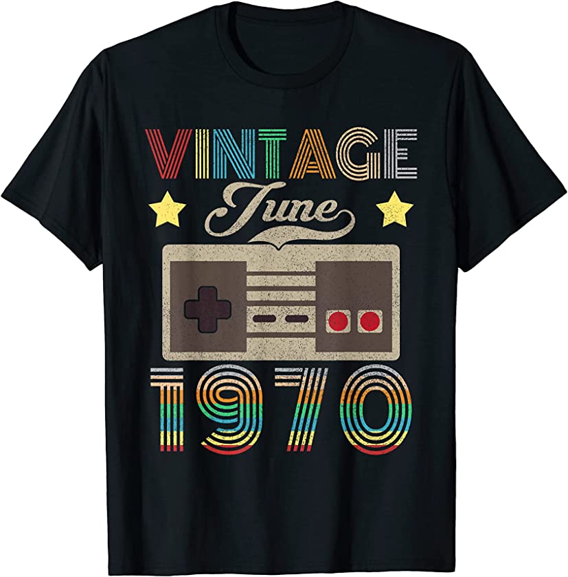 Vintage June 1970 51st Birthday Shirt 51 Year Old T-Shirt