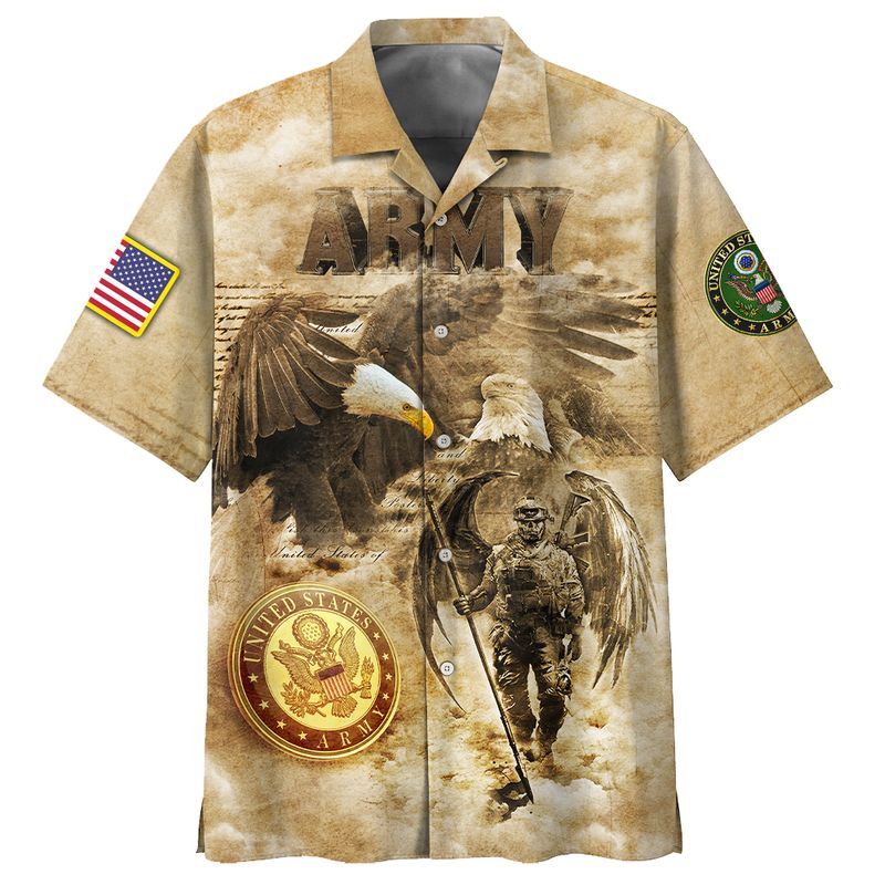 Army Hawaiian Shirt | Unisex | Adult | Hw4008