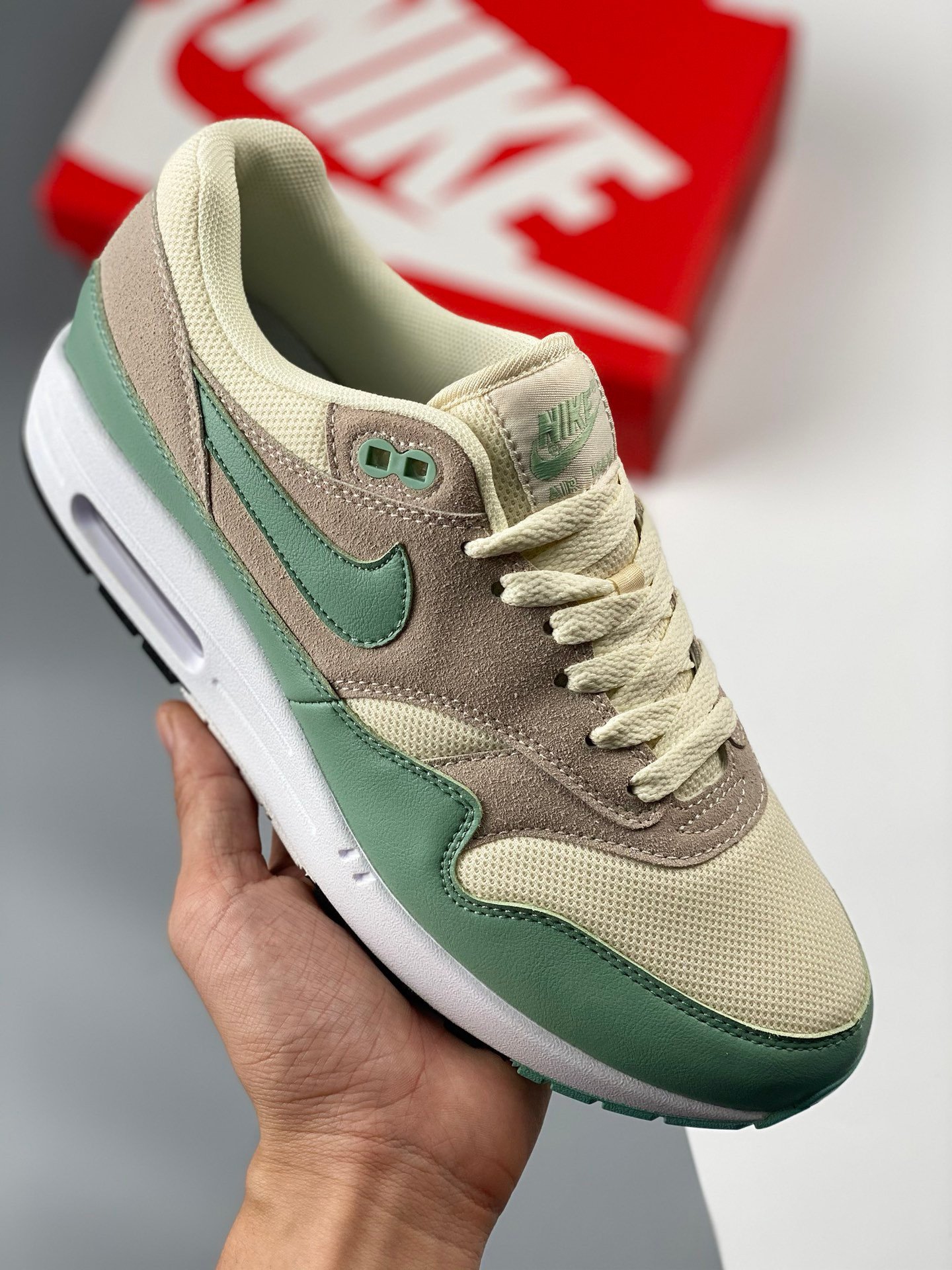 Nike Air Max 1 WhiteMica Green-Photon Dust-Black DZ4549-100 5339917