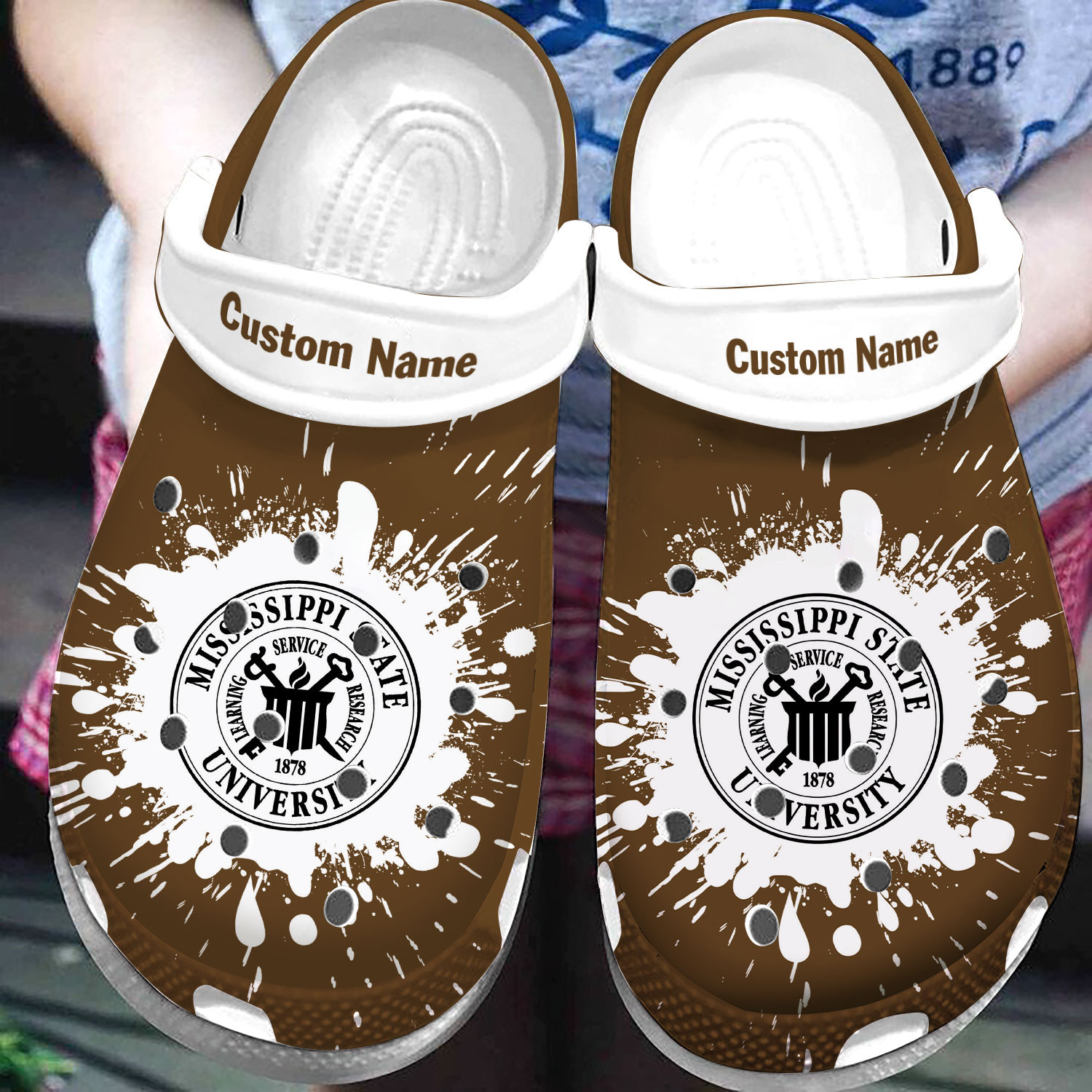 Custom Name Mississippi State University Clog Shoes #Dh